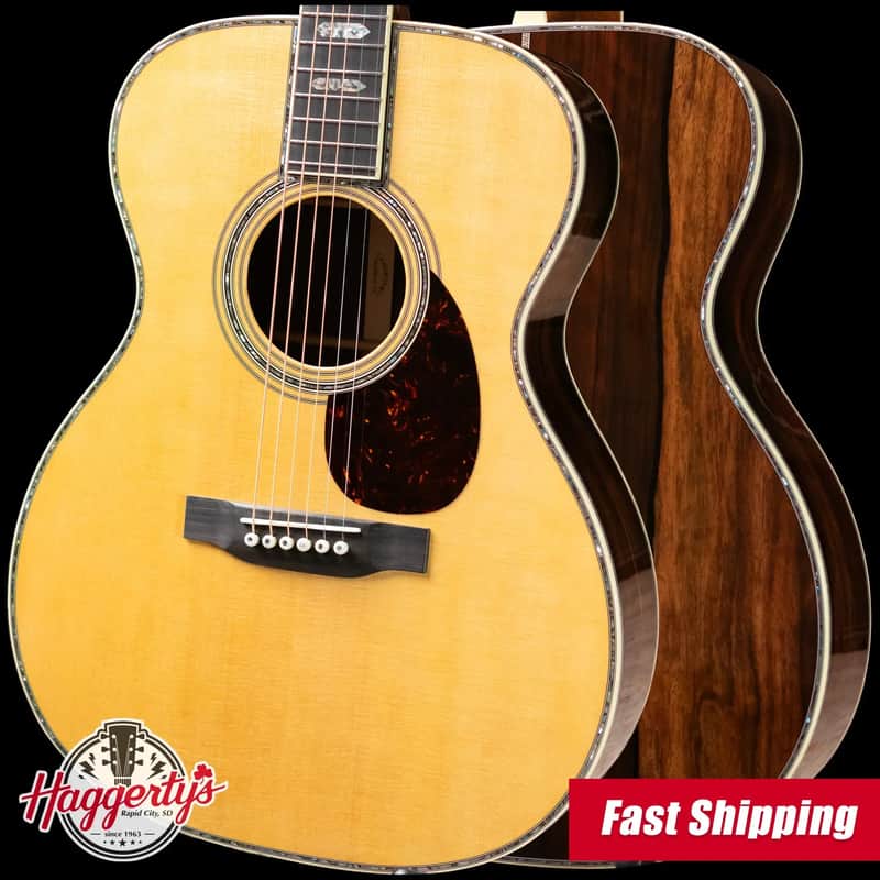 Martin Custom Shop Style 45 000-14F Acoustic Guitar - Macassar Ebony/Premium Spruce with Hardshell Case image 1
