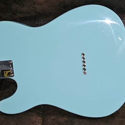 Partscaster Telecaster gold foil style 2023 - Daphne Blue image 15
