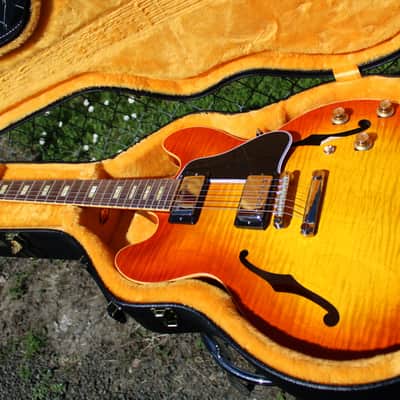 Gibson '64 ES-335 Figured Reissue Gloss Sunrise Tea burst 2024 - Sunrise Tea burst image 1