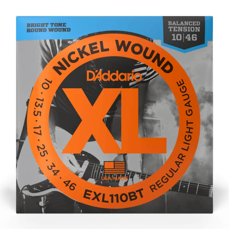 D'Addario EXL110BT Nickel Wound Electric Guitar Strings, Balanced Tension Regular Light Gauge image 1
