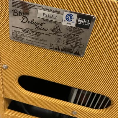 Fender Blues Deluxe Reissue 2-Channel 40-Watt 1x12" Guitar Combo 2005 - Present - Tweed image 2