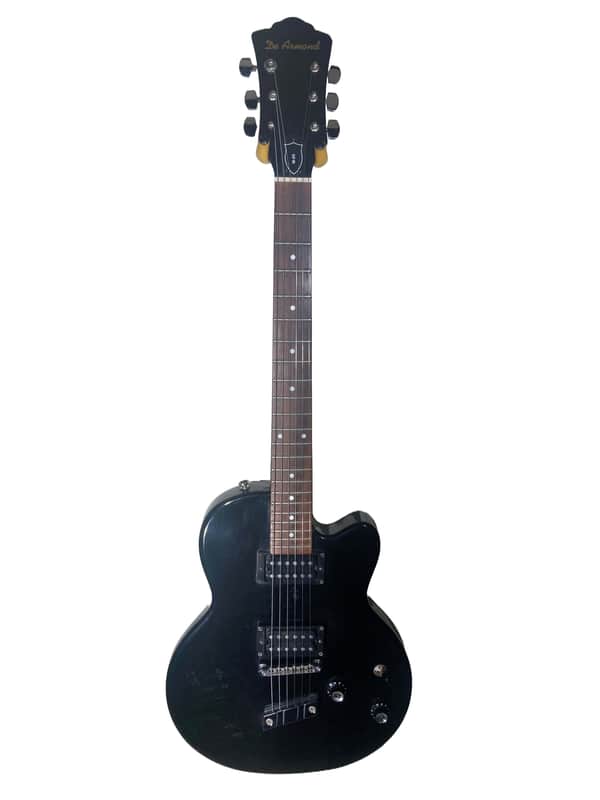De Armond 90s Electric Guitar (M-65) - Black - In-House Adjusted image 1