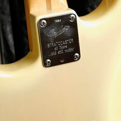 Fender 40th Anniversary Deluxe Strat Plus Vintage Blonde Electric Guitar 1994 Pre-Owned image 17