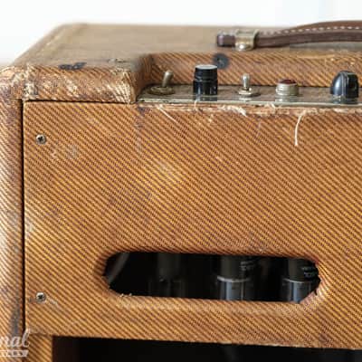 Tweed 1960 Fender Deluxe 5E3 Narrow Panel Amplifier with cover & original transformers image 23