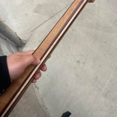 5 piece Headless 24frets roasted flame maple electric guitar neck T contour 25.5 spoke truss rod image 8