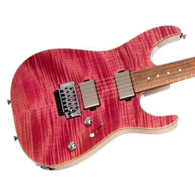 Tom Anderson Lil Angel - Transparent Pink w/Transparent White Back - 24 fret Drop Top - Custom Boutique Electric Guitar - NEW! image 3
