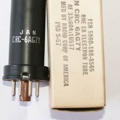 NOS NIB RCA USA JAN-CRC-6AG7-Y Metal Vacuum Tube 6AG7 100%+ image 2
