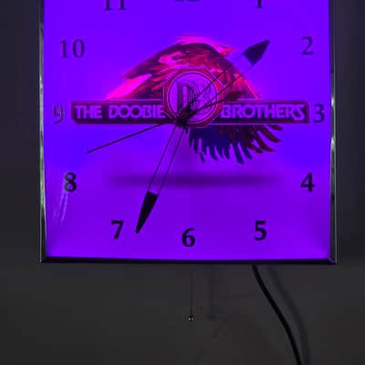 The Doobie Brothers Record Shop Style Light-Up Clock Killer Cool Man Cave/Garage Item Color Changing image 10