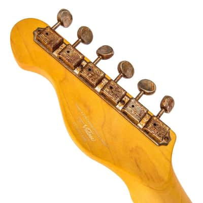 Vintage V52 ICON Electric Guitar - Distressed Butterscotch image 10