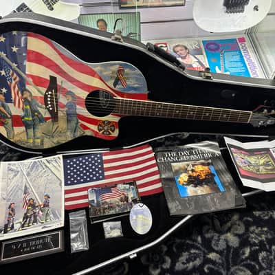 #104/125 Fireman's 9/11 NYC New York City Tribute 2002 Schecter Custom Diamond Series Acoustic image 1