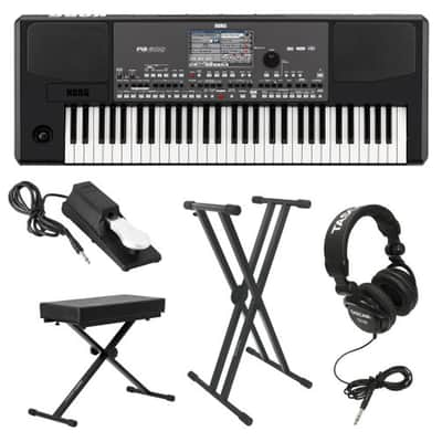 Korg Pa600 Professional Arranger Keyboard w/ Keyboard Petal, Headphone, Bench & Stand