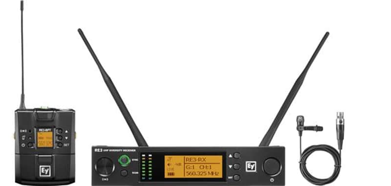Electro-Voice RE3 BPCL Cardioid Lavalier Wireless Mic System Group 6M image 1