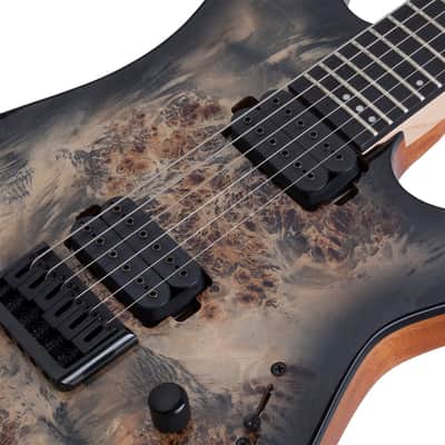 Schecter C-6 Pro Electric Guitar Burl Top, Coil Split Tap, Charcoal Burst image 4