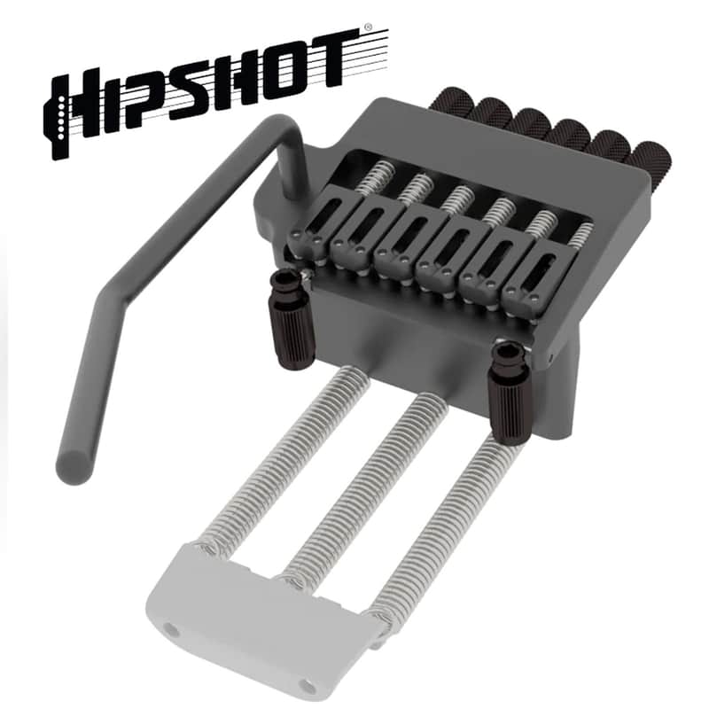 NEW Hipshot 6-String Guitar Headless Tremolo Bridge Right Handed - BLACK image 1