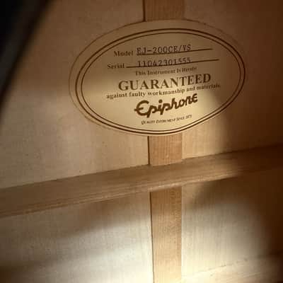 Used Epiphone EJ-200CE VS Super Jumbo Acoustic Electric Guitar Vintage Sunburst with Case 2011 image 16