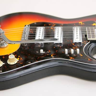 1960's Teisco WG31 Hertiecaster - Sunburst - with LP Neck image 5
