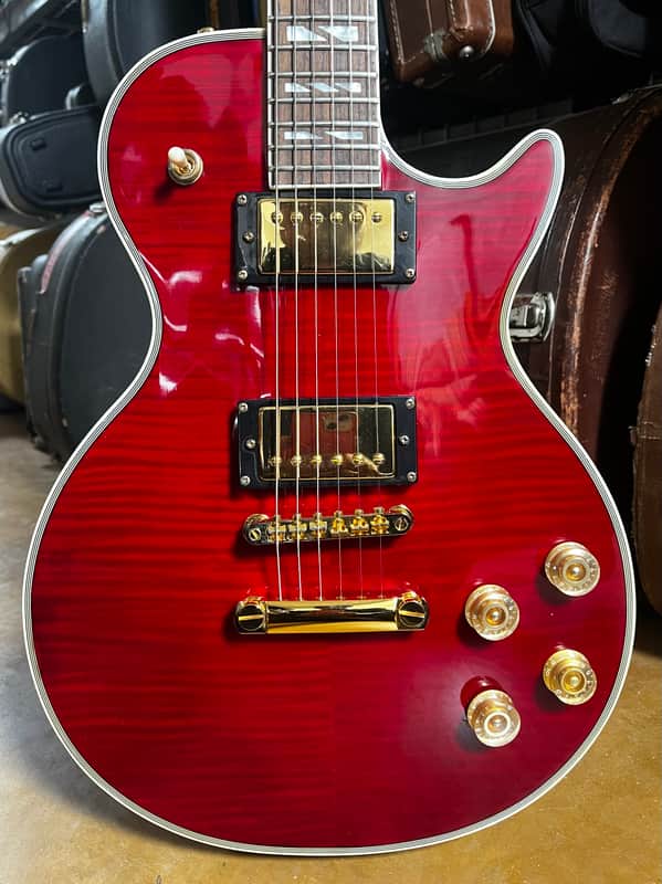 LP-Style Electric Guitar – Flamed Maple Top – Gold Hardware image 1