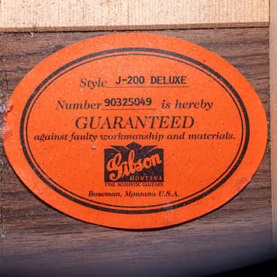 1995 Gibson J-200 Deluxe Limited Run Jumbo Sunburst, Rosewood Back + Sides, Near-Mint w/ Case image 6