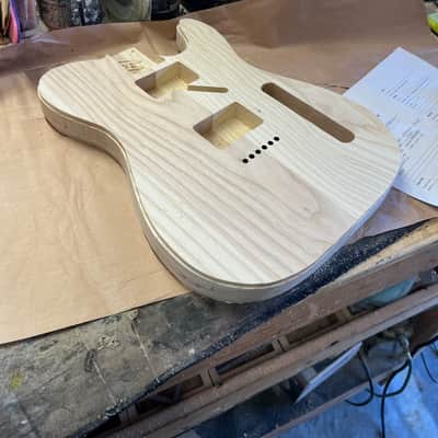 Madlad Instruments Double Bound Ash HH Telecaster Tele Style Body (custom made with pride in north Texas) - Unfinished image 7