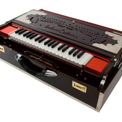 Handmade Harmonium 13 Scale Changer Exclusive Concert Quality Portable 4 Reed Indian Teak image 3