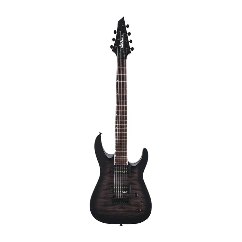 Jackson JS Series Dinky Arch Top 7-String JS22Q-7 DKA HT, Amaranth Fingerboard, Poplar Body, and Bolt-on Maple Neck Electric Guitar (Right-Handed, Transparent Black Burst) image 1