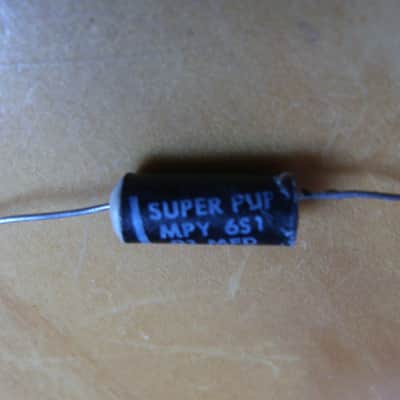 CDE Super Pup Vintage .01 MFD x 600 V.D.C. Capacitor  Black image 4