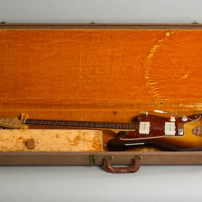 Fender Jazzmaster Solid Body Electric Guitar (1960), ser. #41163, original brown tolex hard shell case. image 10