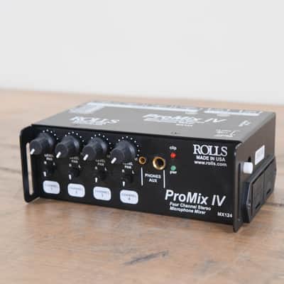 Rolls MX124 ProMix IV Portable 4-Channel Stereo Mixer (No Power Supply) CG00M6L image 1