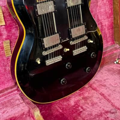 Gibson ESD 1275 -double 12- from 1961 in black finish with original case image 7