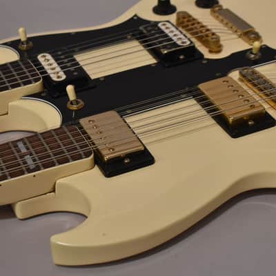 1978 Ibanez 2402DX (2402WH) Double-Neck Fujigen Lawsuit MIJ White w/Gig Bag image 10