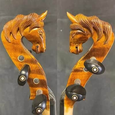 Strad style SONG Maestro 4/4 violin,carving Horse head ,powerful sound image 4