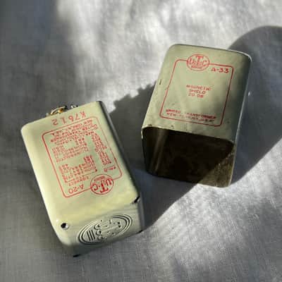 Pair of Vintage UTC A-20 Audio Transformers with A-33 Magnetic Shields image 4
