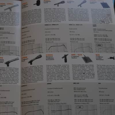 Shure Microphones vintage catalog booklet brochure. 1986 image 6