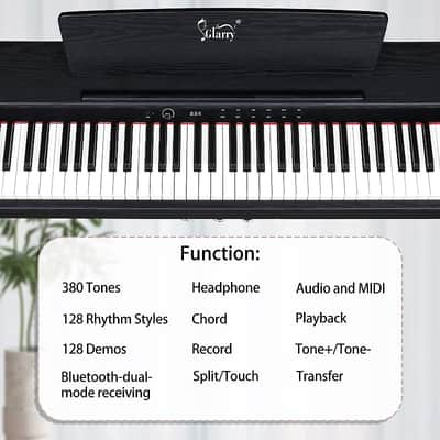 Glarry 88-Key Home Full Weighted Keyboards Hammer-action Keyboard Digital Piano - GDP105 image 15