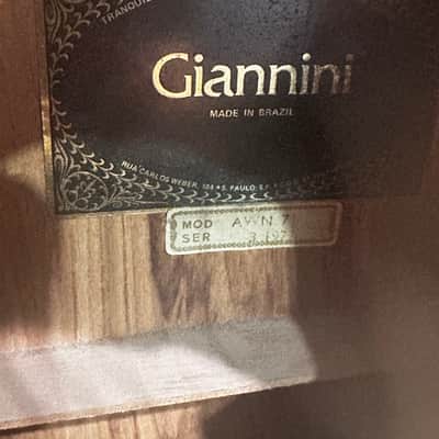 Vintage Giannini AWN71 Acoustic Guitar – Playable, Needs Restoration image 7