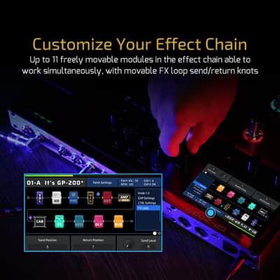 VALETON Multi Effects Processor Multi-Effects Guitar Bass Pedal with Expression Pedal FX Loop MIDI I/O Amp Modeling IR Cabinets OTG USB Audio Interface GP-200,Red(U.S. domestic inventory) image 4