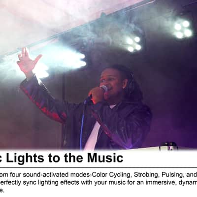 (2) Rockville MINI RF4 V2 Black DJ/Party Wash Lights+RF Remote+APP+Wireless DMX image 7