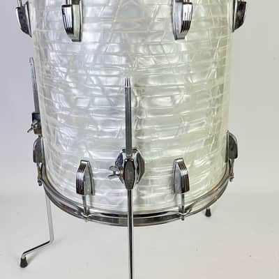 Ludwig 16x16"WMP Floor Tom Drum Vintage70s Blue/Olive 3Ply White Marine Pearl'79 image 8