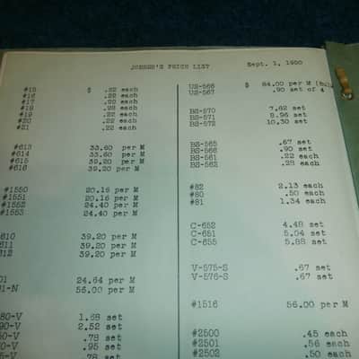 Vintage 1950 Kluson Musical Instrument Parts Catalog! Tuners, Tailpieces! RARE! image 10