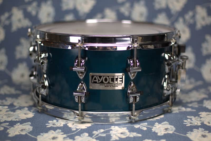 Ayotte Snare Drum in Blue Lacquer image 1