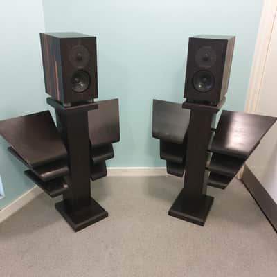 Shun Mook BBC LS3/5a Speakers 1980s - Real Ebony wood image 11