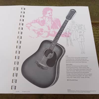 Vintage 1971 Epiphone Guitar and Bass Catalog and Price List! Rare, Original Case Candy, Paperwork! image 6