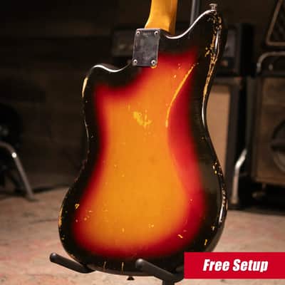 Fender Vintage 1962 Jazzmaster Electric Guitar - 3-Tone Sunburst with Hardshell Case - Used image 2