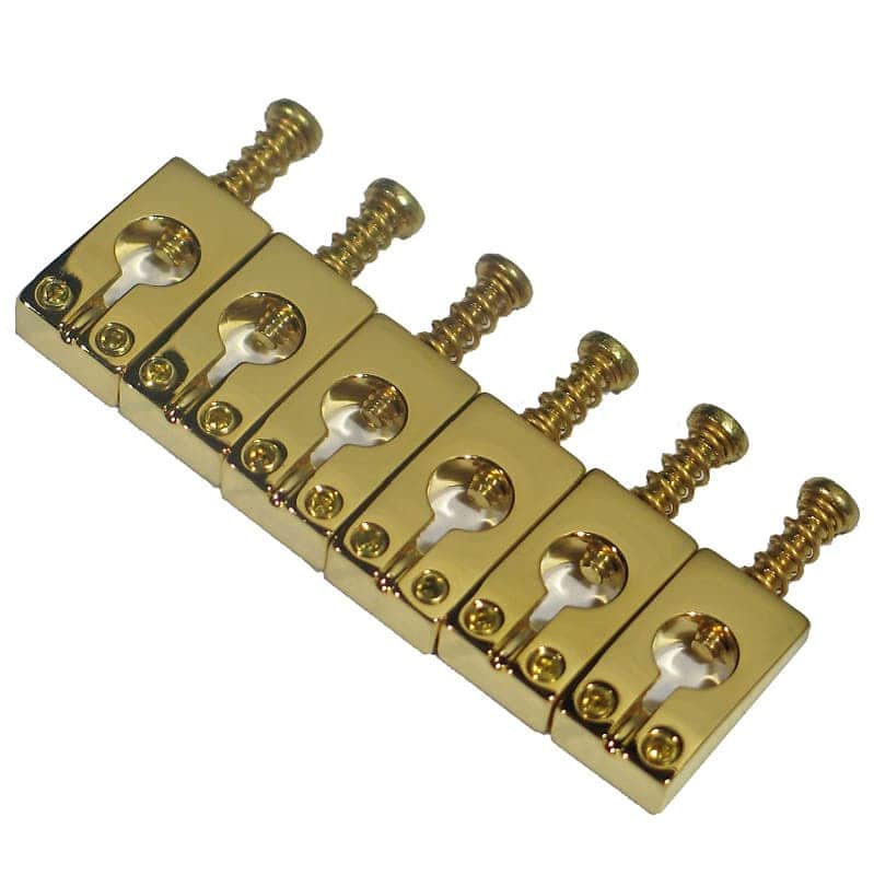 MannMade USA Bridge Saddles - PRS Counter-Bored - Polished - Gold image 1