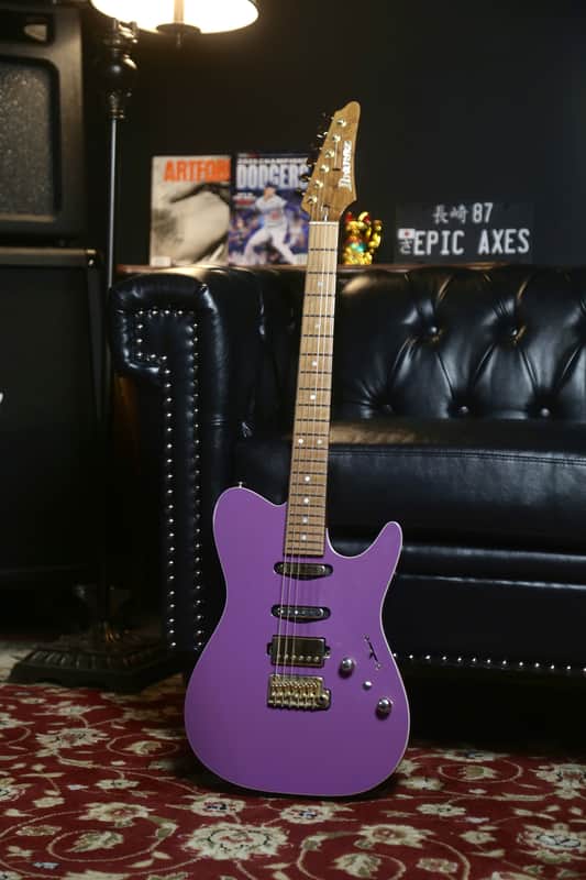 Ibanez Lari Basilio Signature LB1-VL, Made in Japan 2018 - Violet (w/Case) image 1