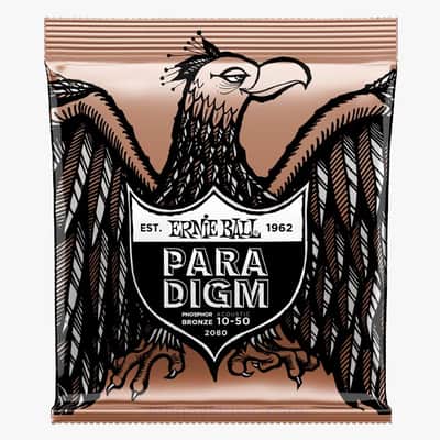 Paradigm Extra-Light Phosphor Bronze Acoustic Guitar Strings 10-50 Gauge Set Plasma Enhanced Wrap Wire Nanotech Coat-Treated image 1