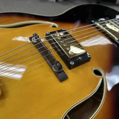 Tanglewood (No Label) Hollow-Body Archtop Electric Guitar Sunburst image 12