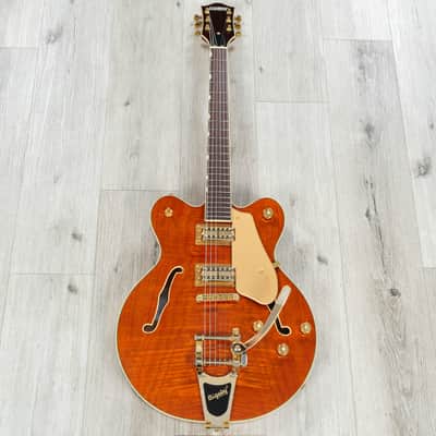Mint Gretsch Electromatic Limited Flame Okoume Broadkaster Double-Cut Semi-Hollow Guitar, Roundup Or image 3