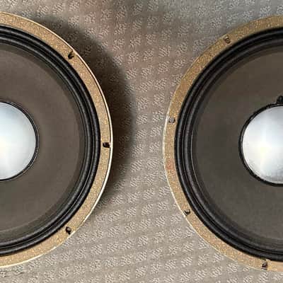Pair of Vintage Orange Frame Fender JBL D120F 12" 8 Ohm Speakers - cleanest in the world! image 3
