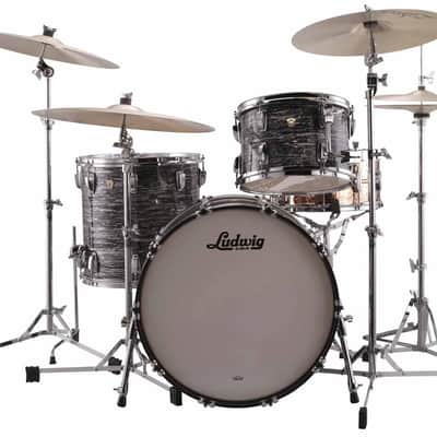 Ludwig Classic Maple 3-Piece Drum Shell Pack - Vintage Black Oyster image 1
